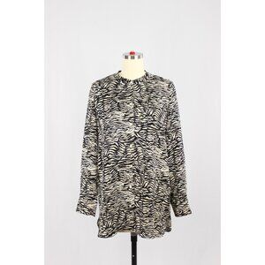 Aritzia LITTLE MOON Paloma Printed Button Up Shirt Blouse, Size XS